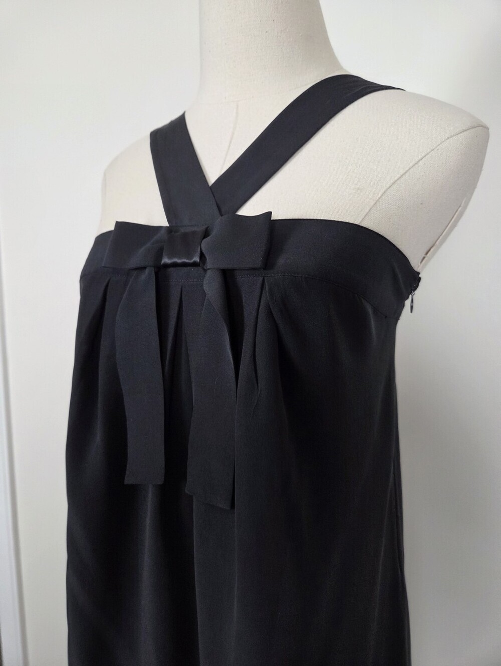 Jacob Silk Mini Dress Size 4 Black Formal Halter (c4) - Picture 5 of 10